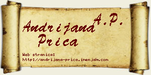 Andrijana Prica vizit kartica